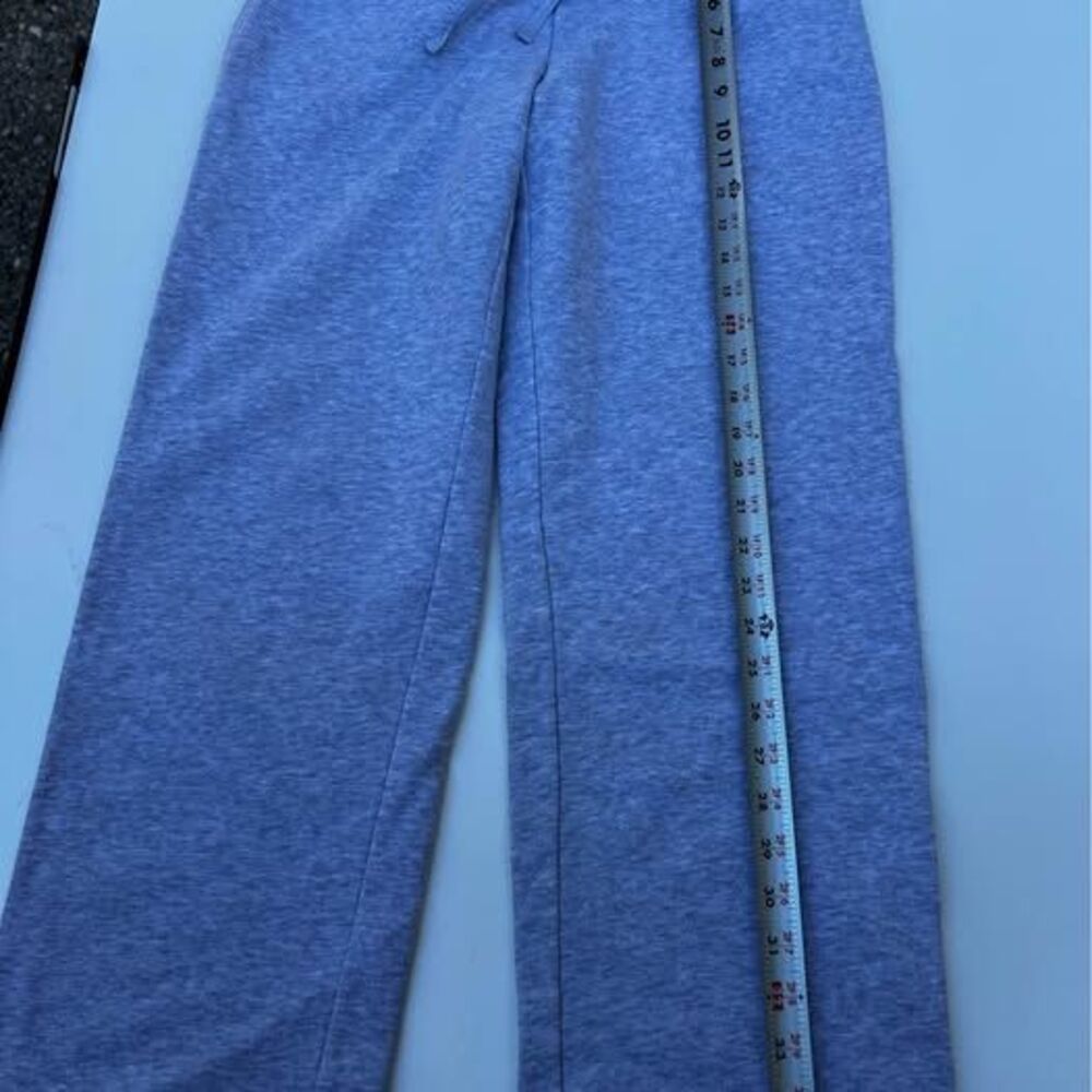 Grey Wide Leg Drawstring Sweatpants